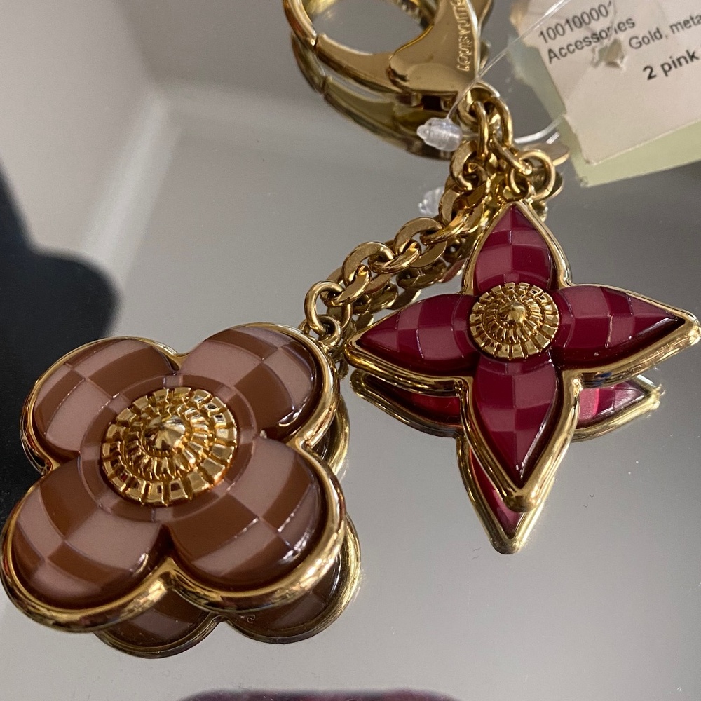 Louis Vuitton LOUIS VUITTON  Metal Resin Mosaique Bag Charm Rouge Fauviste